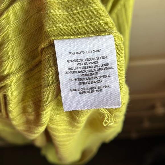Anthropologie Chartreuse Knit Tank Top - Picture 4 of 4